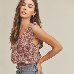 Floral Tie Strap Tank